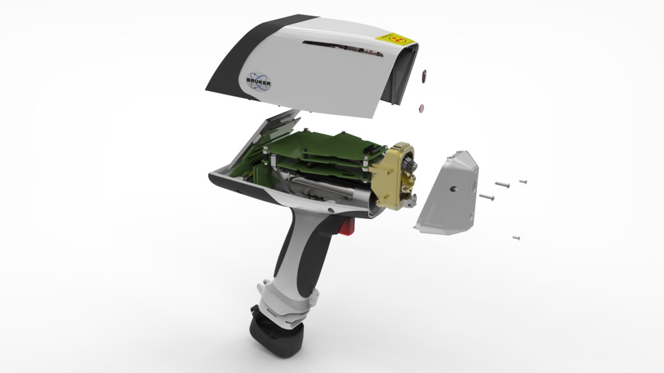 The enclosure layout was broken into separate moldable components creating a simplified assembly strategy that met all required IP specifications.  The internal components were mounted within the enclosure using a shock resistant approach.